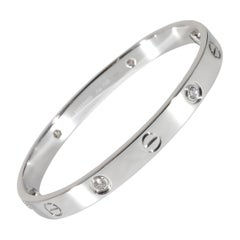 Cartier Love-Armband aus 18 Karat Weißgold mit 0,42 Karat Weißgold