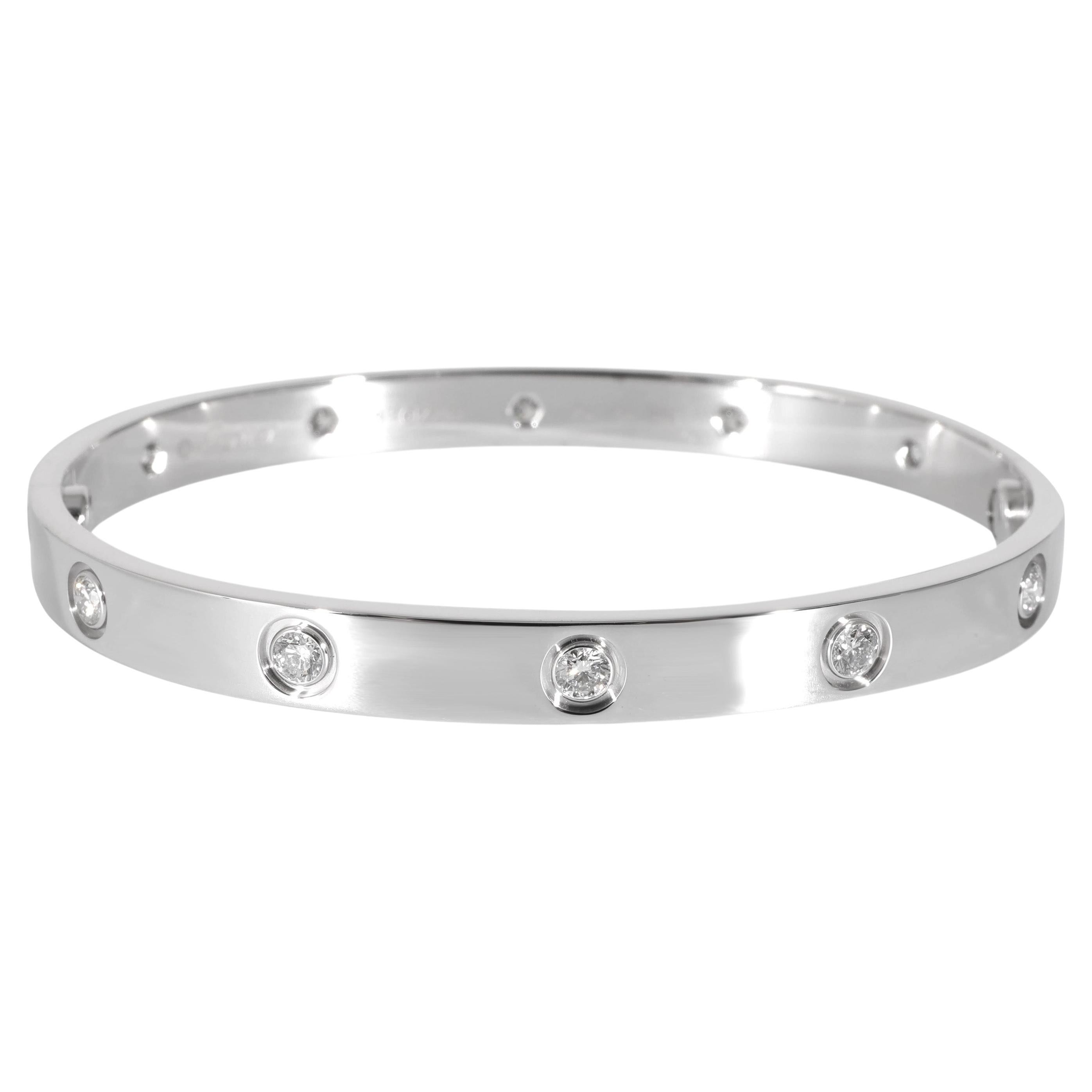 Cartier Love Bracelet in 18k White Gold For Sale at 1stDibs | 750 17 cartier  ip 6688 سعر, 750 16 cartier ip 6688 ราคา, cartier 6688