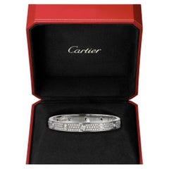 Cartier Love Bracelet in 18k White Gold and 3.70ct Diamonds