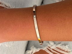 Cartier Pulsera Amor 10 Diamantes Talla 20 Oro Blanco 18K