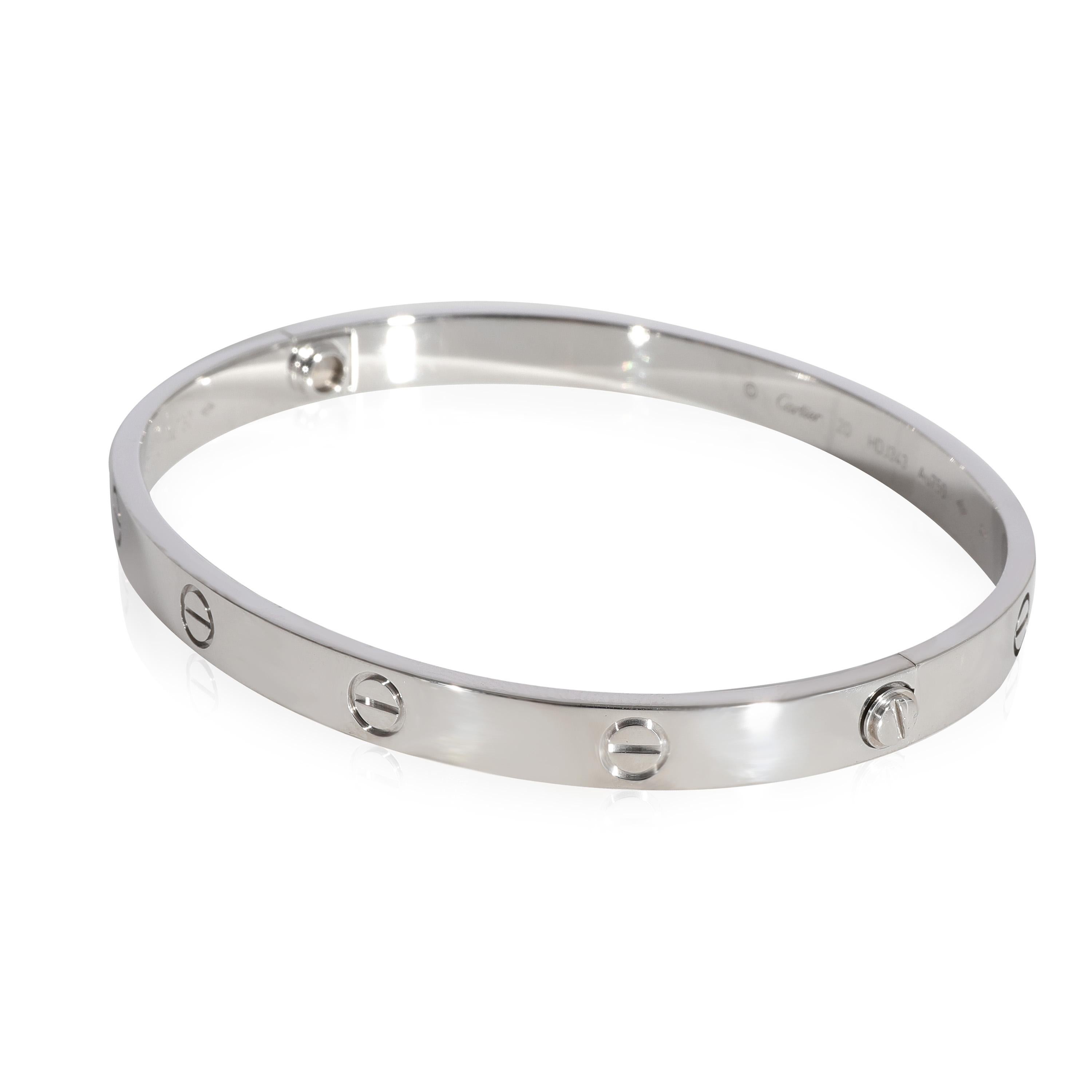 Cartier Love-Armband aus 18 Karat Weißgold Damen
