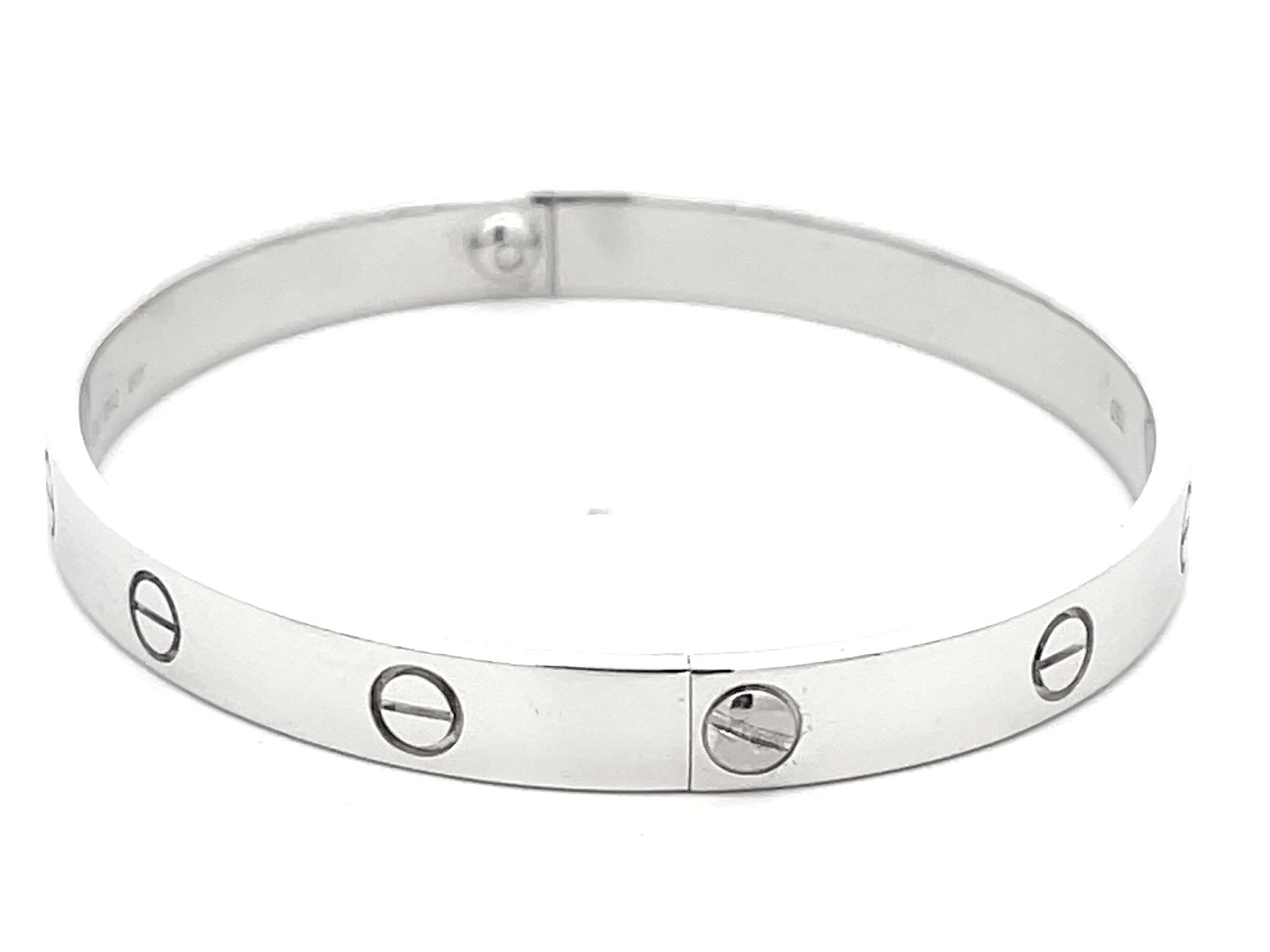 Cartier Love-Armband aus 18 Karat Weißgold für Damen oder Herren