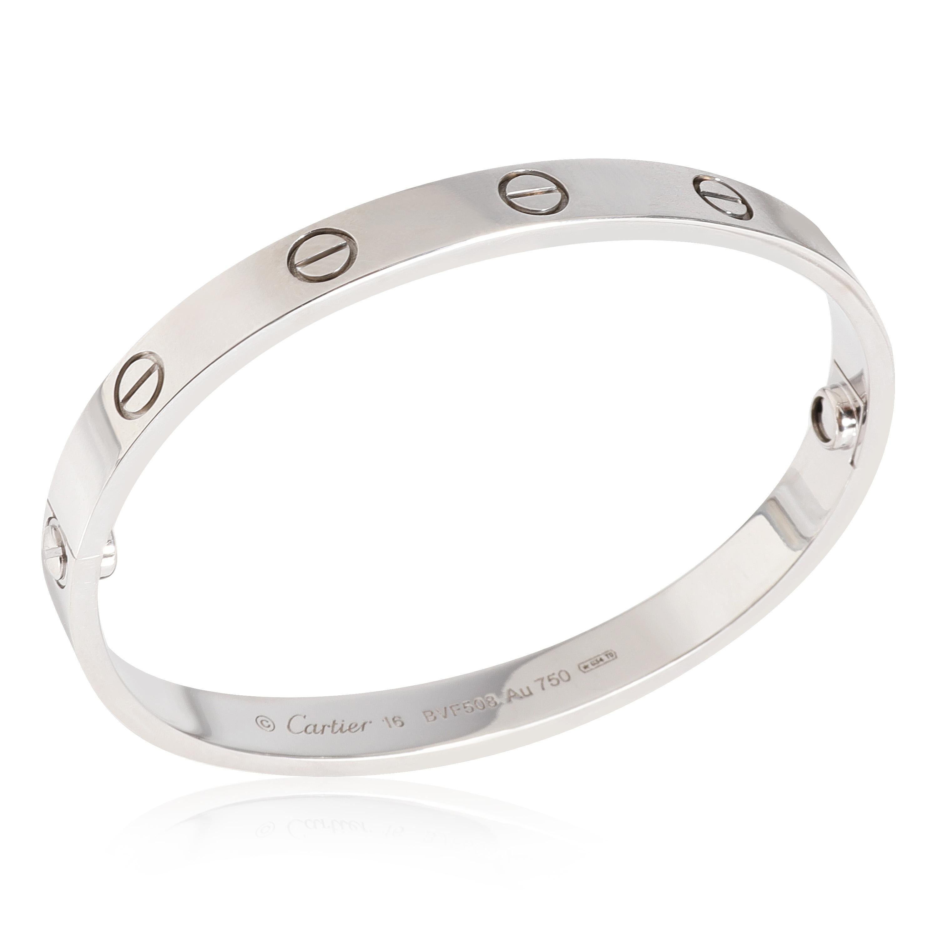 Cartier Love Bracelet in 18k White Gold For Sale at 1stDibs | cartier ...