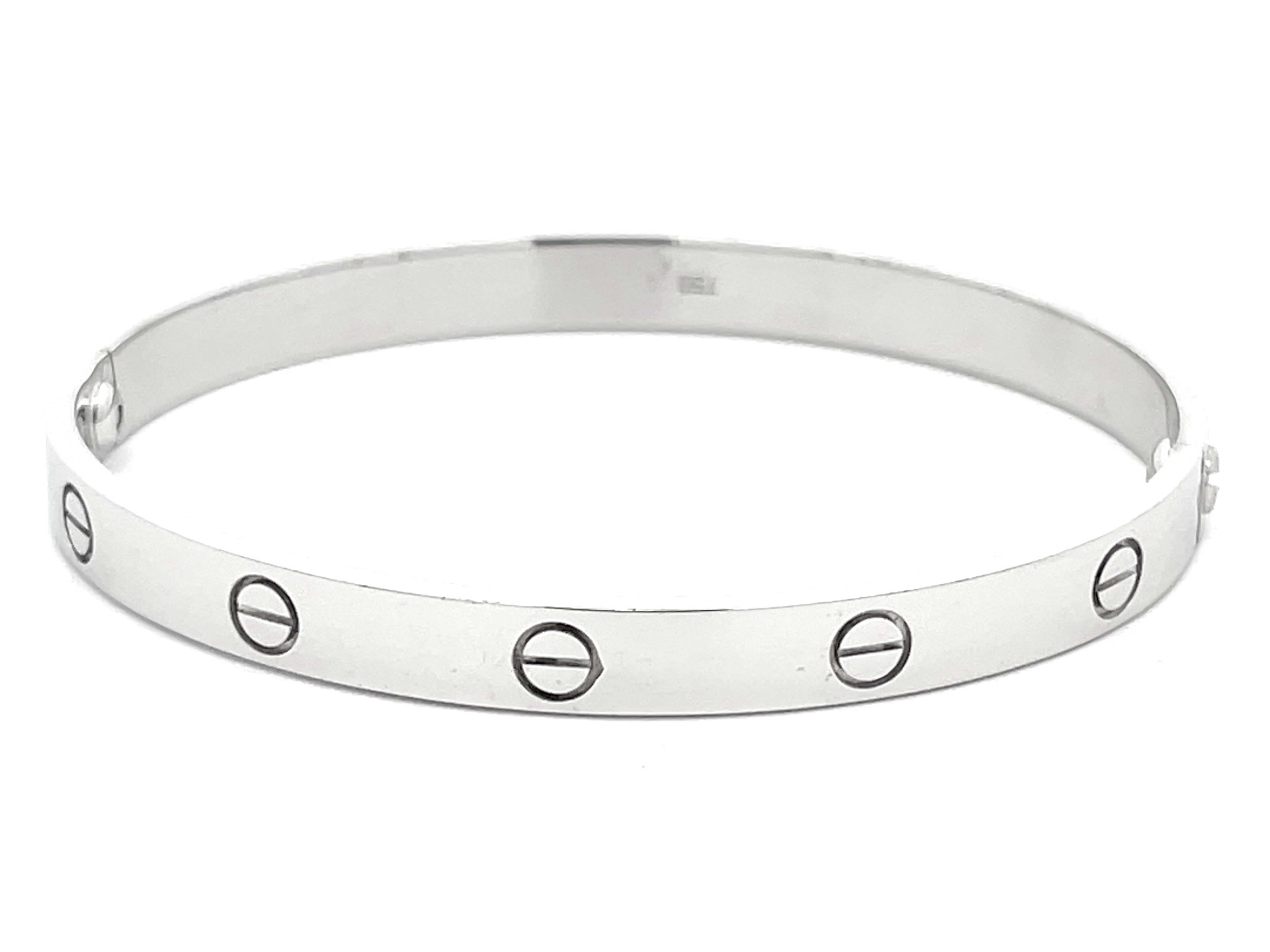 Cartier Love-Armband aus 18 Karat Weißgold 3