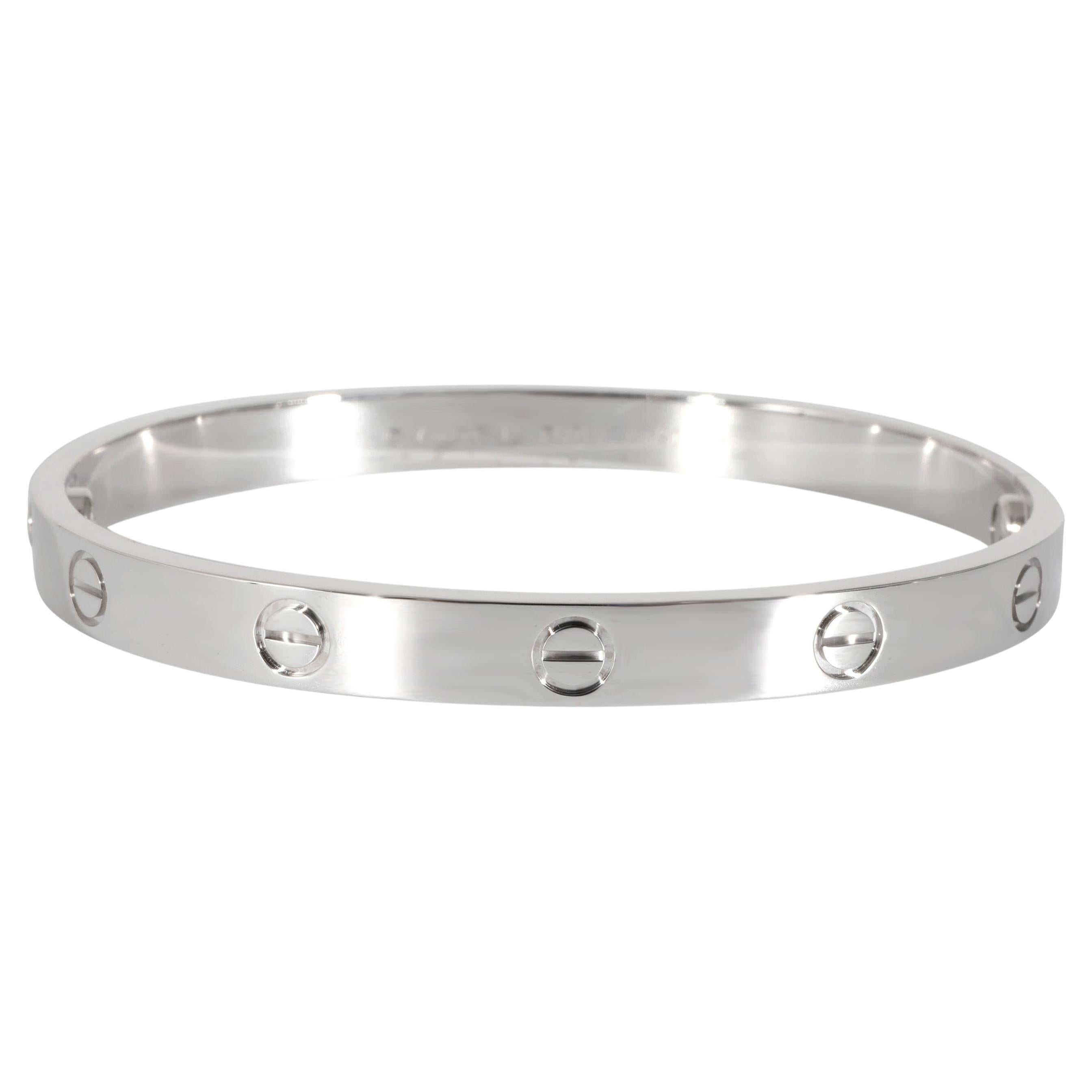 Cartier Love Bracelet in 18k White Gold For Sale at 1stDibs 750 19