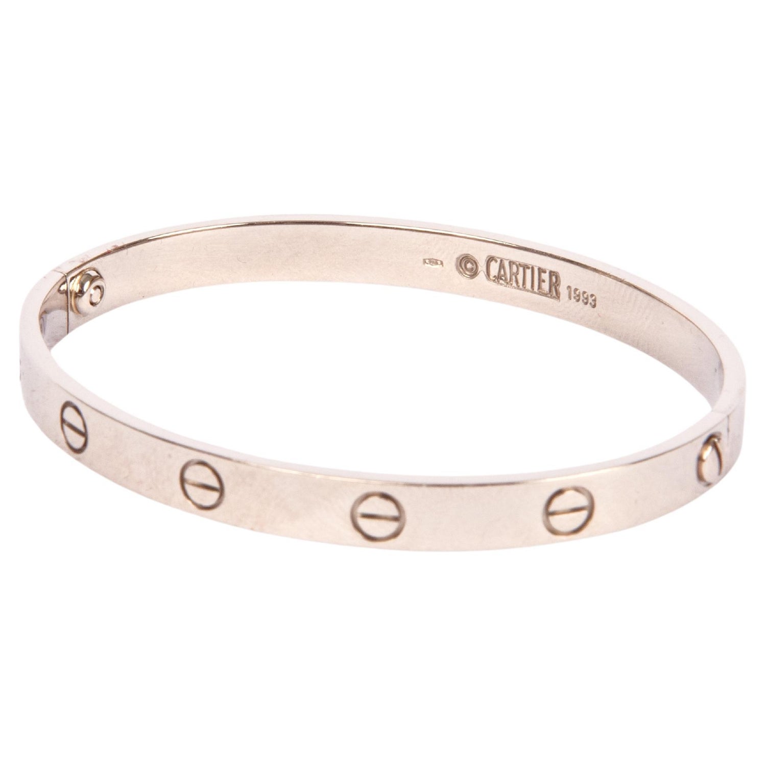 Cartier Love Bracelet Size 18 in White Gold For Sale at 1stDibs | cartier  ip 6688 price, cartier bangle ip 6688, 750 17 cartier ip 6688