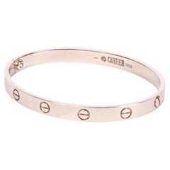 Cartier Love Bracelet in 18k White Gold (Size 18)