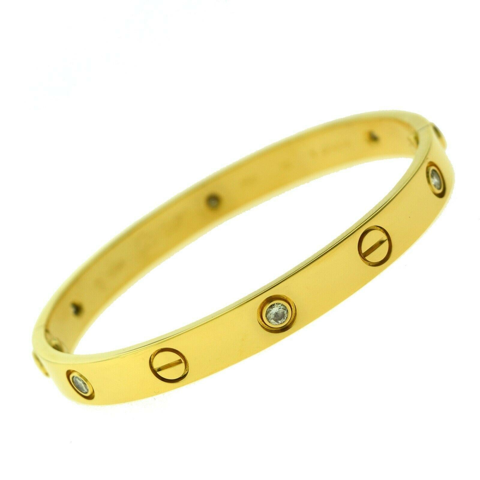Cartier Love Bracelet in 18 Karat Yellow Gold, 6 Diamonds 1