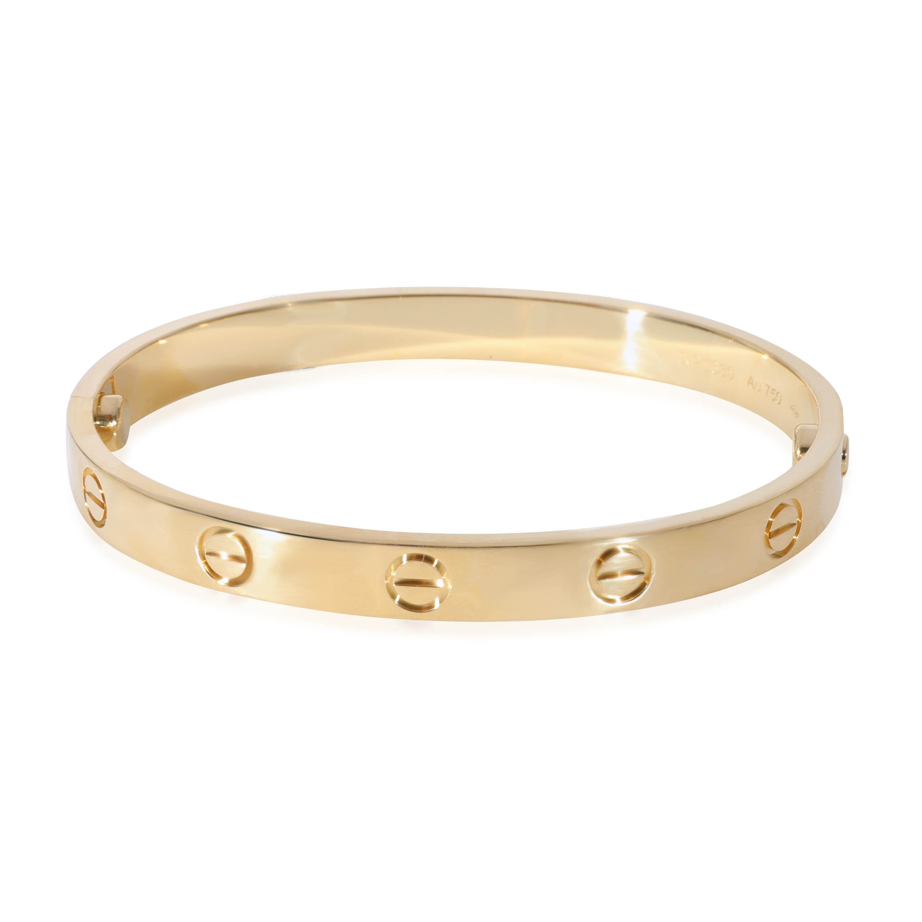 Cartier Love Bracelet in 18k Yellow Gold

PRIMARY DETAILS
SKU: 129679
Listing Title: Cartier Love Bracelet in 18k Yellow Gold
Condition Description: Cartier's Love collection is the epitome of iconic, from the recognizable designs to the history