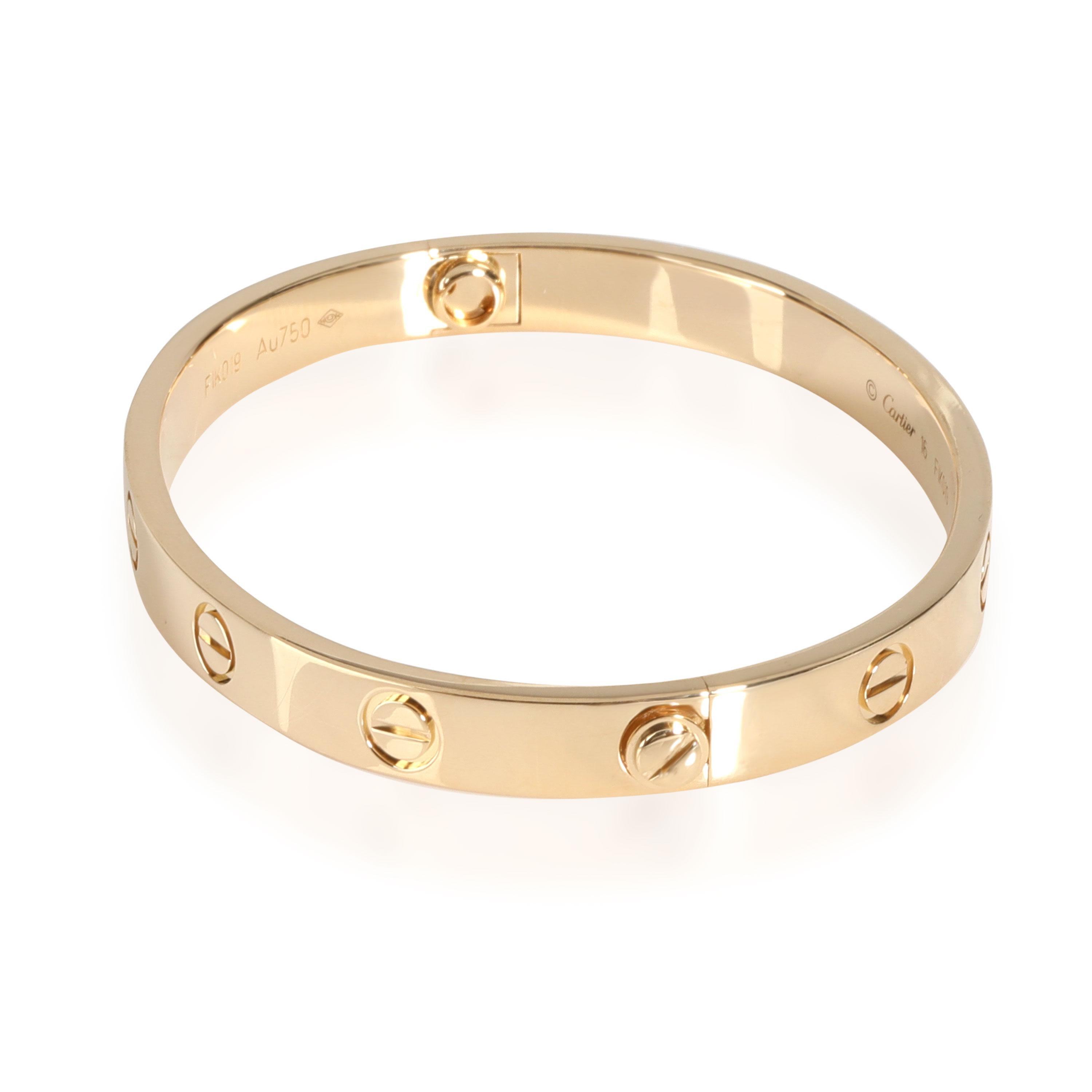 Cartier Love Bracelet in 18K Yellow Gold In Good Condition In New York, NY
