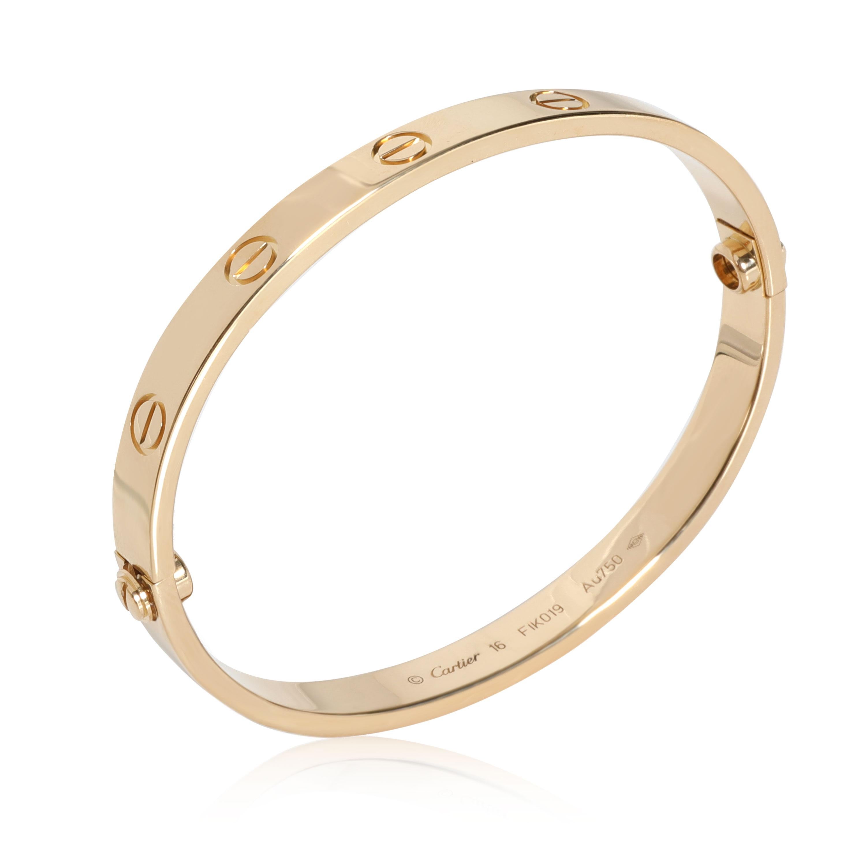 Women's Cartier Love Bracelet in 18K Yellow Gold