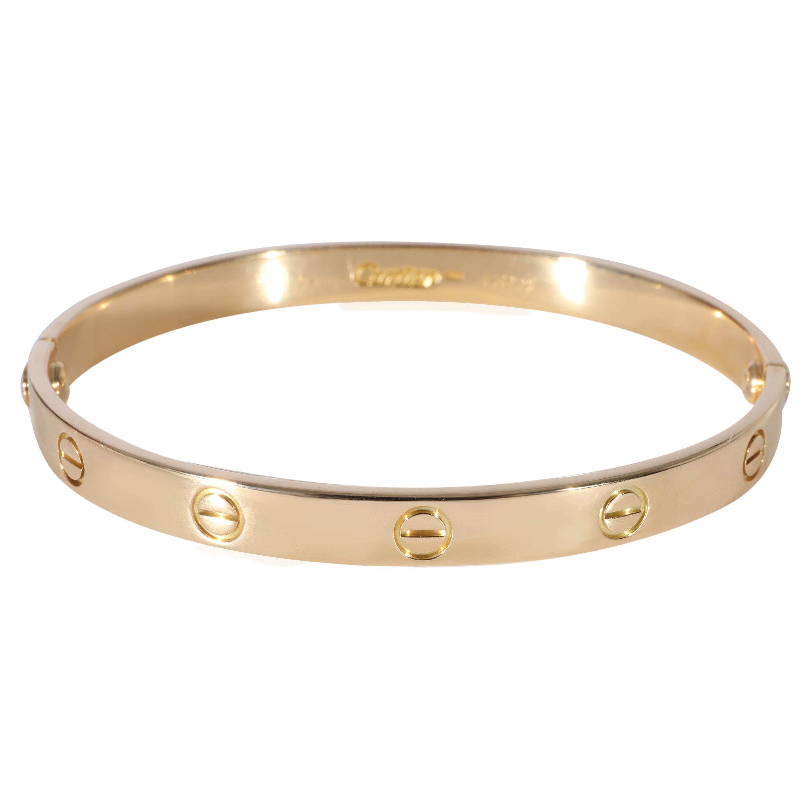 Ladies Cartier Love Bracelet 18 Karat White Gold For Sale at 1stDibs