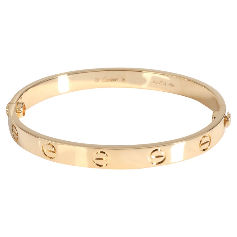 Cartier Love Bracelet in 18K Yellow Gold For Sale at 1stDibs