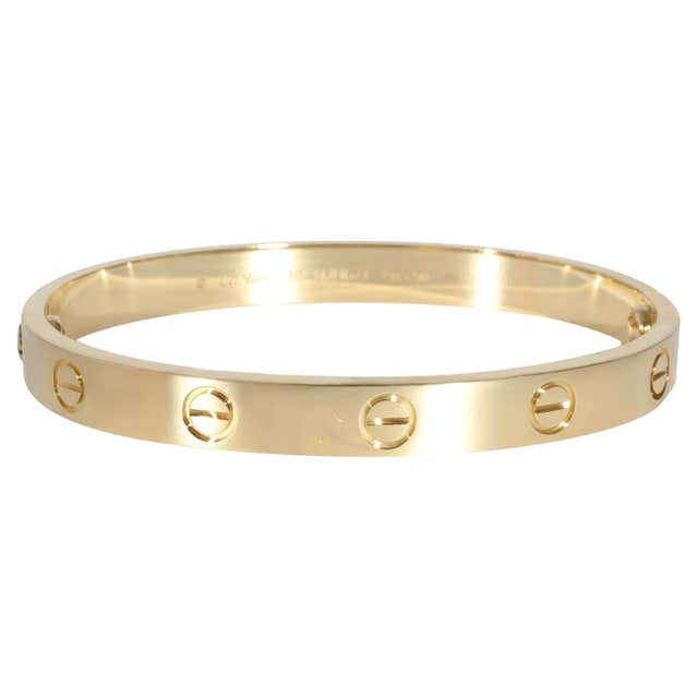 Cartier Love Bracelet Signed Aldo Cipullo 1970 18 Karat Yellow Gold For ...