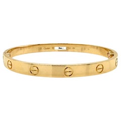 Cartier Bracelet Love en or jaune 18 carats avec système de vis neufs, taille 18 avec COA