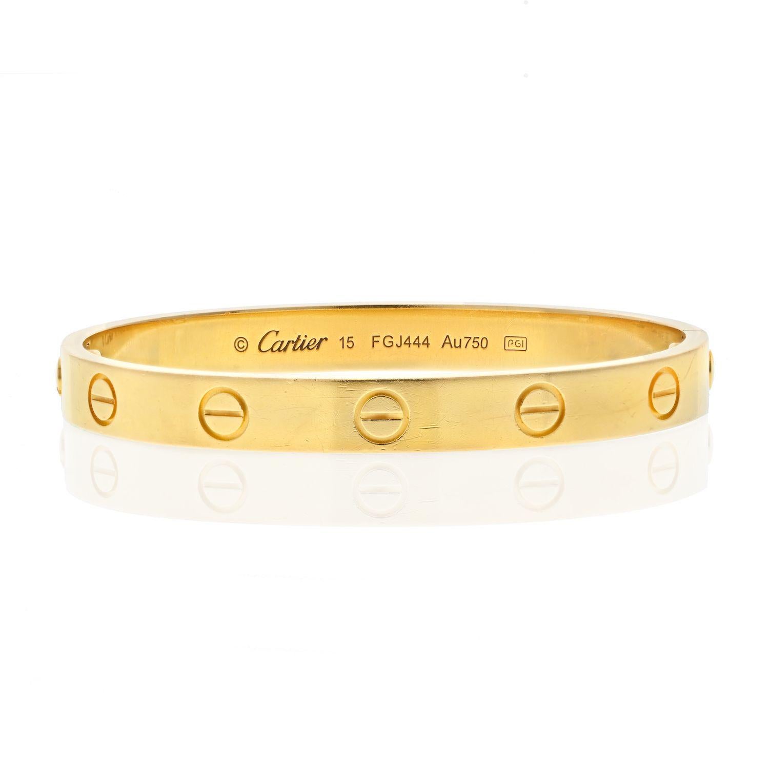 Cartier Love-Armband aus 18 Karat Gelbgold Damen