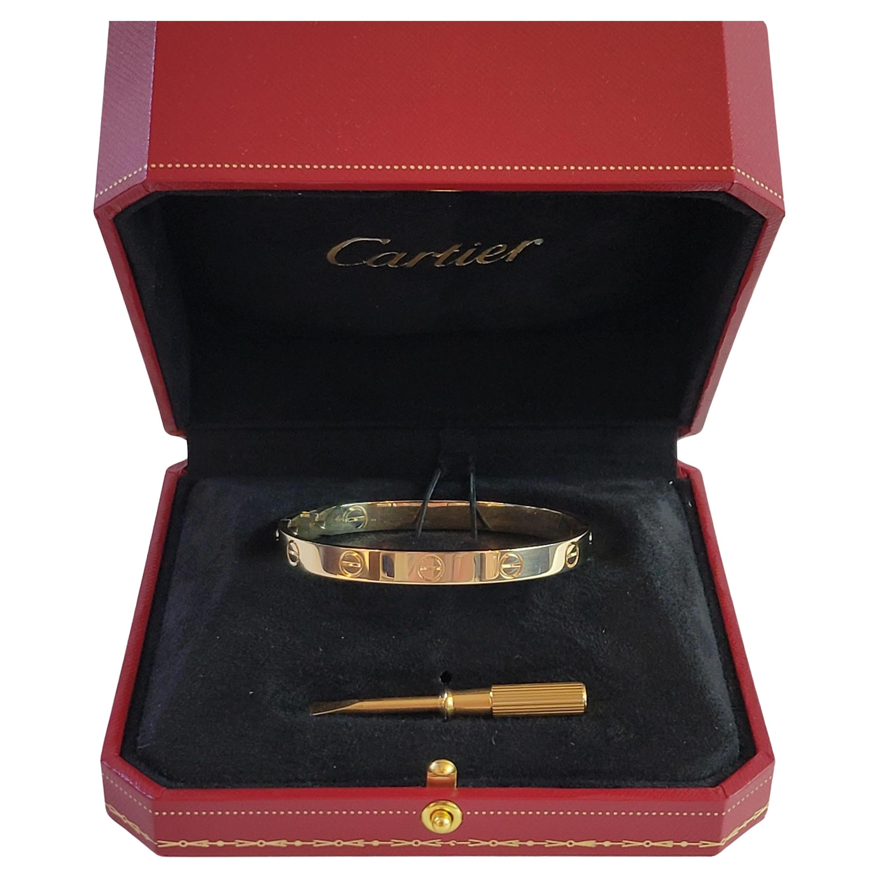 Cartier Love Bracelet in 18K Yellow Gold Size 15