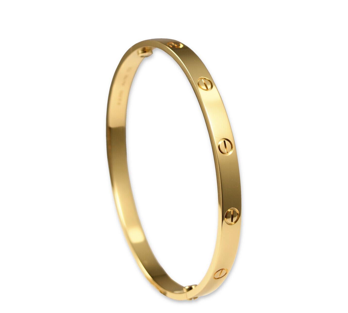 Cartier Love-Armband aus 18 Karat Gelbgold im Zustand „Hervorragend“ in Miami, FL