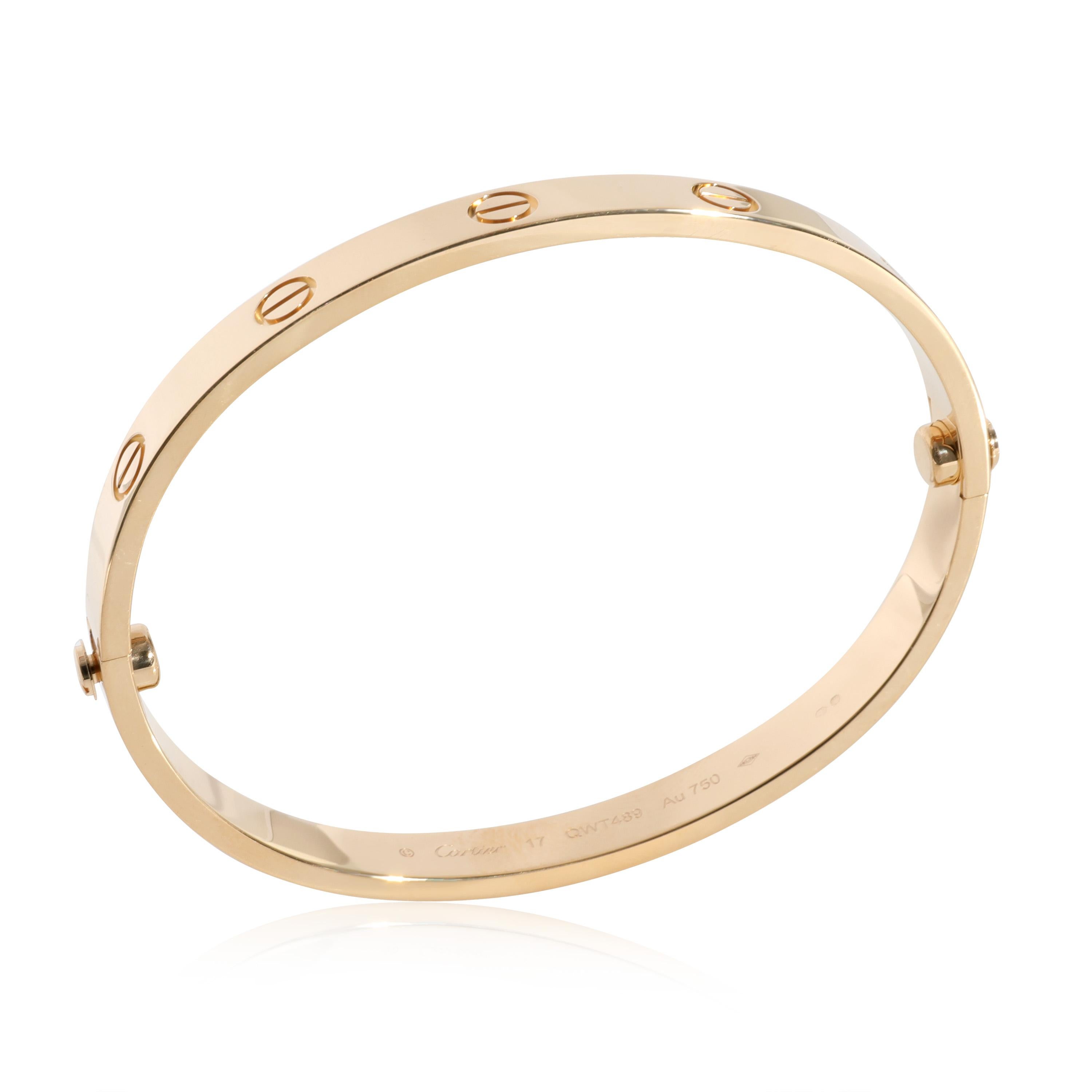 Cartier Love Bracelet in 18k Yellow Gold For Sale at 1stDibs cartier