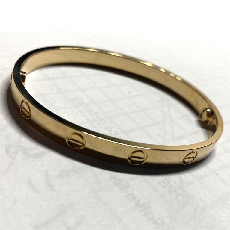 Cartier Love Bracelet in 18 Karat Yellow Gold, New Screw System Box