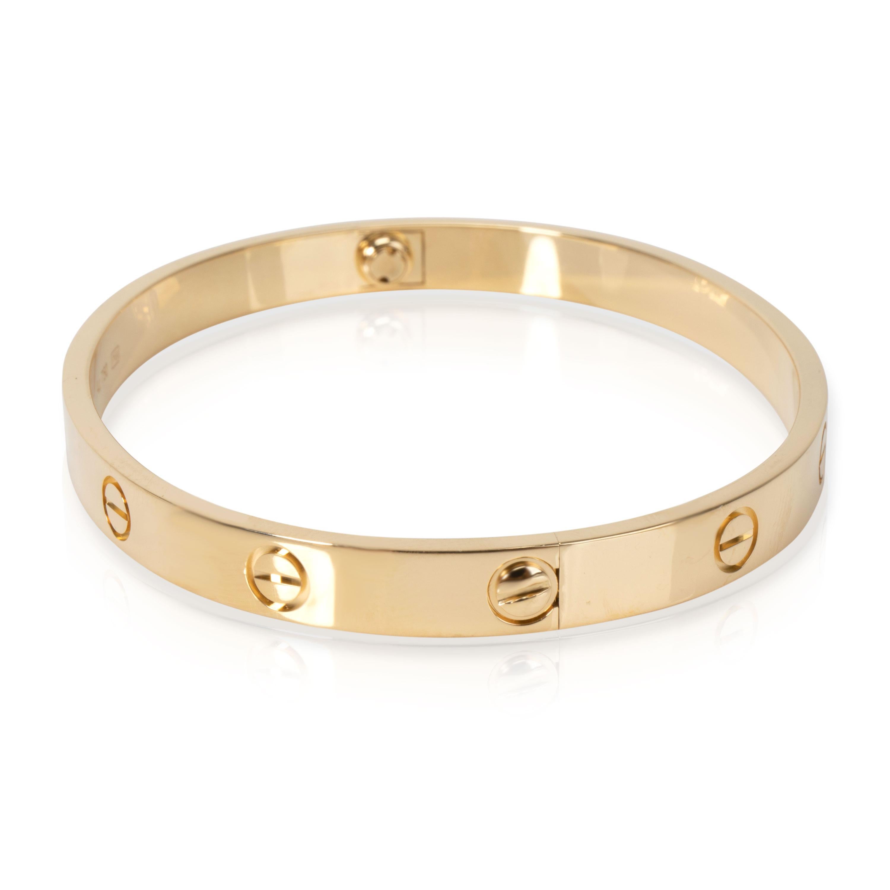 Cartier Love Bracelet in 18 Karat Yellow Gold In Excellent Condition In New York, NY