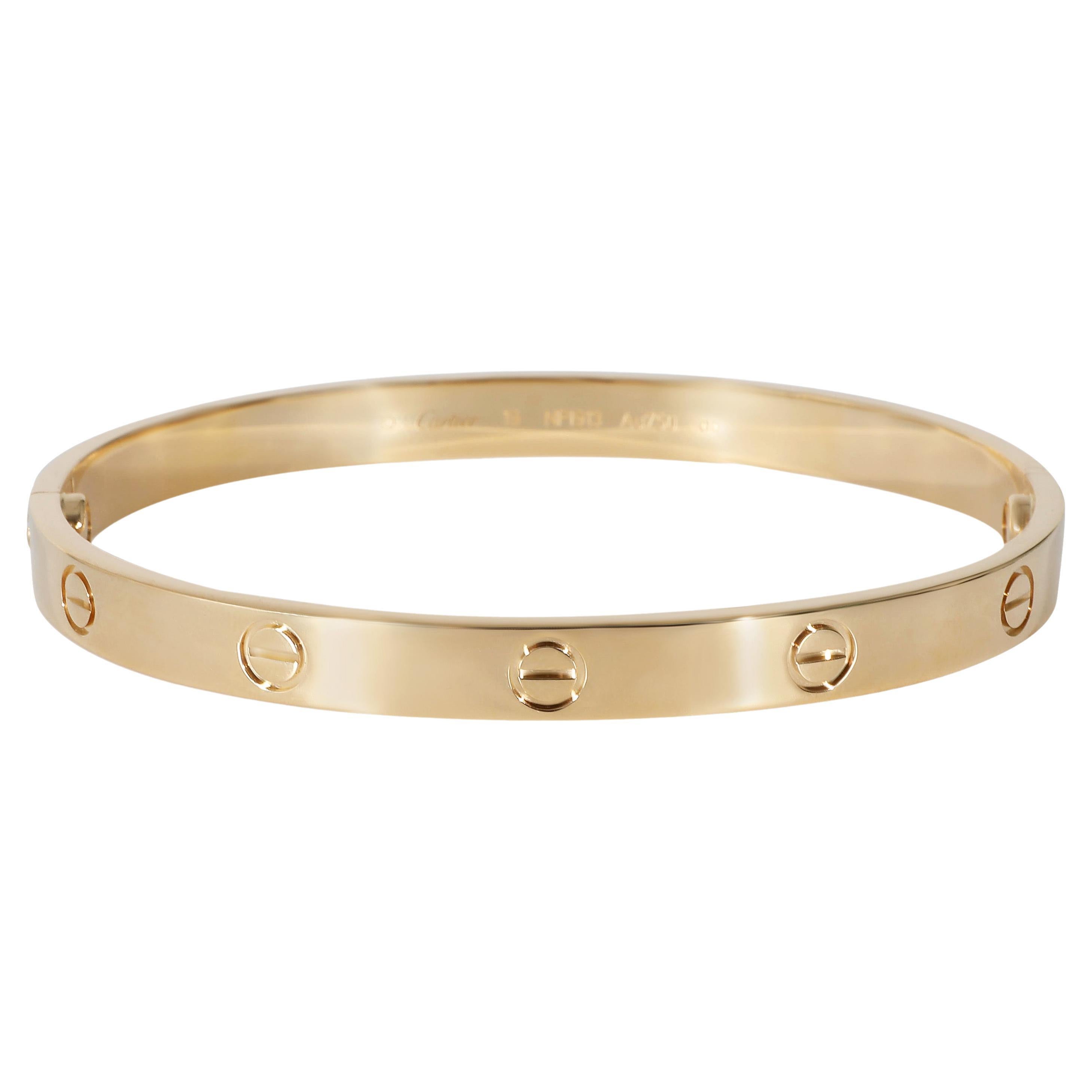 Cartier Love Bracelet In 18K Yellow Gold, Size 19