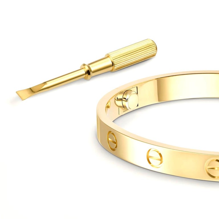 Cartier Love Bracelet in 18k Yellow Gold at 1stDibs cartier 750 18 re 1840 cartier re 1840 cartier bracelet 750 17 re 1840
