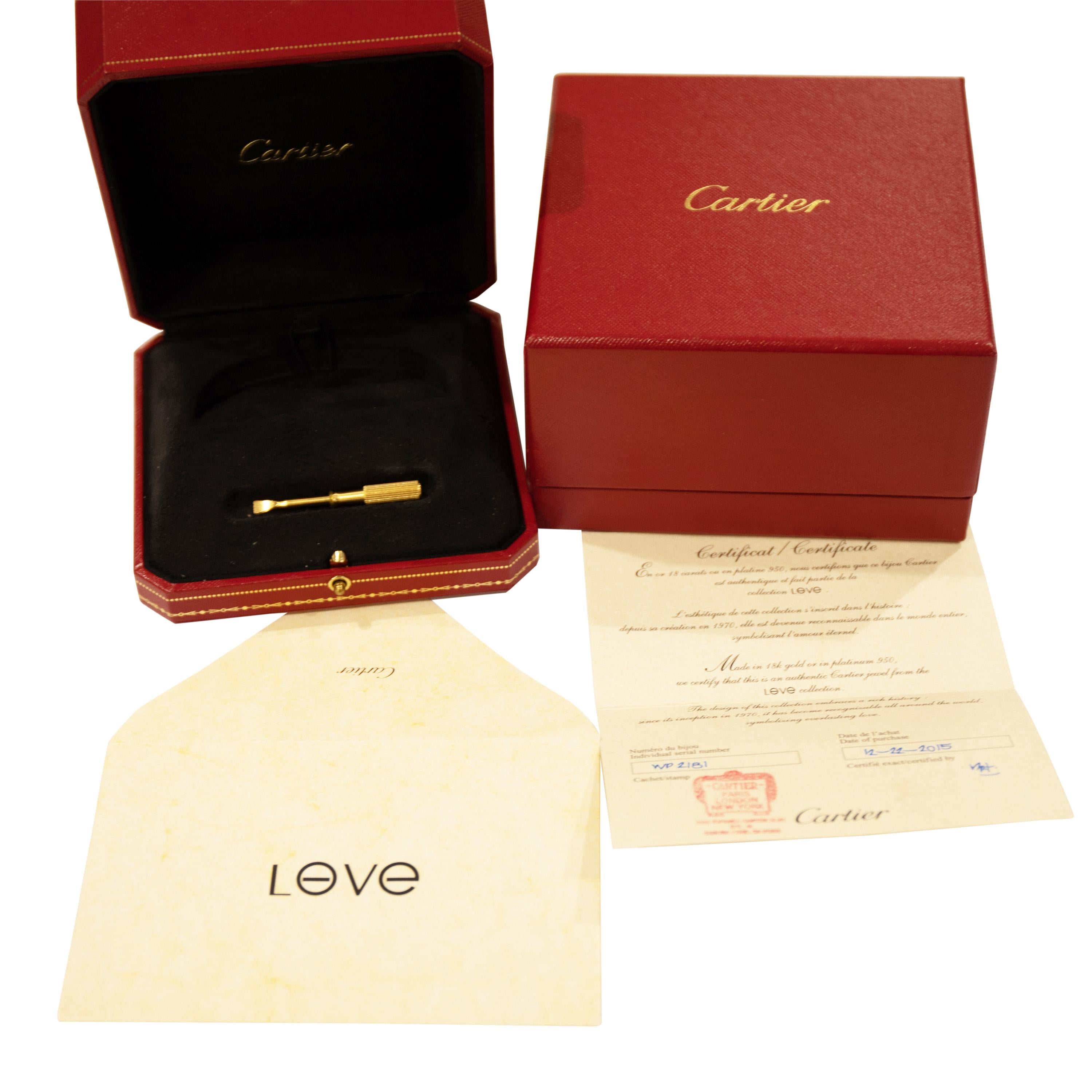 Women's Cartier Love Bracelet in 18 Karat Yellow Gold