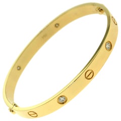 Cartier Love Bracelet in 18 Karat Yellow Gold with 4 Diamonds