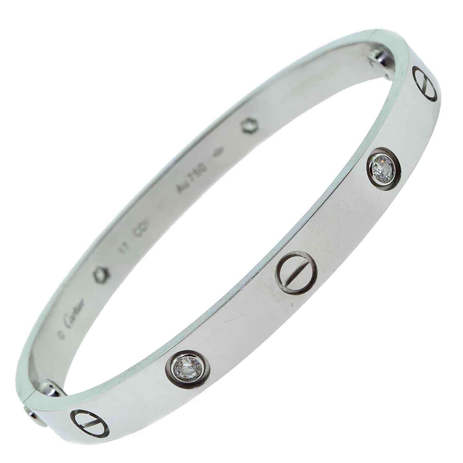 cartier love bracelet white gold
