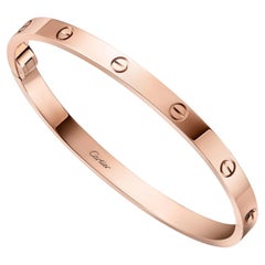Cartier Love Bracelet Medium Model 18K Rose Gold with Functional Screw and Hinge