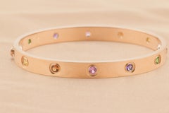 Cartier Love Bracelet Multi Gem Rainbow Rose Gold