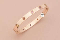 Cartier Love Bracelet Multi Gem Rainbow Rose Gold