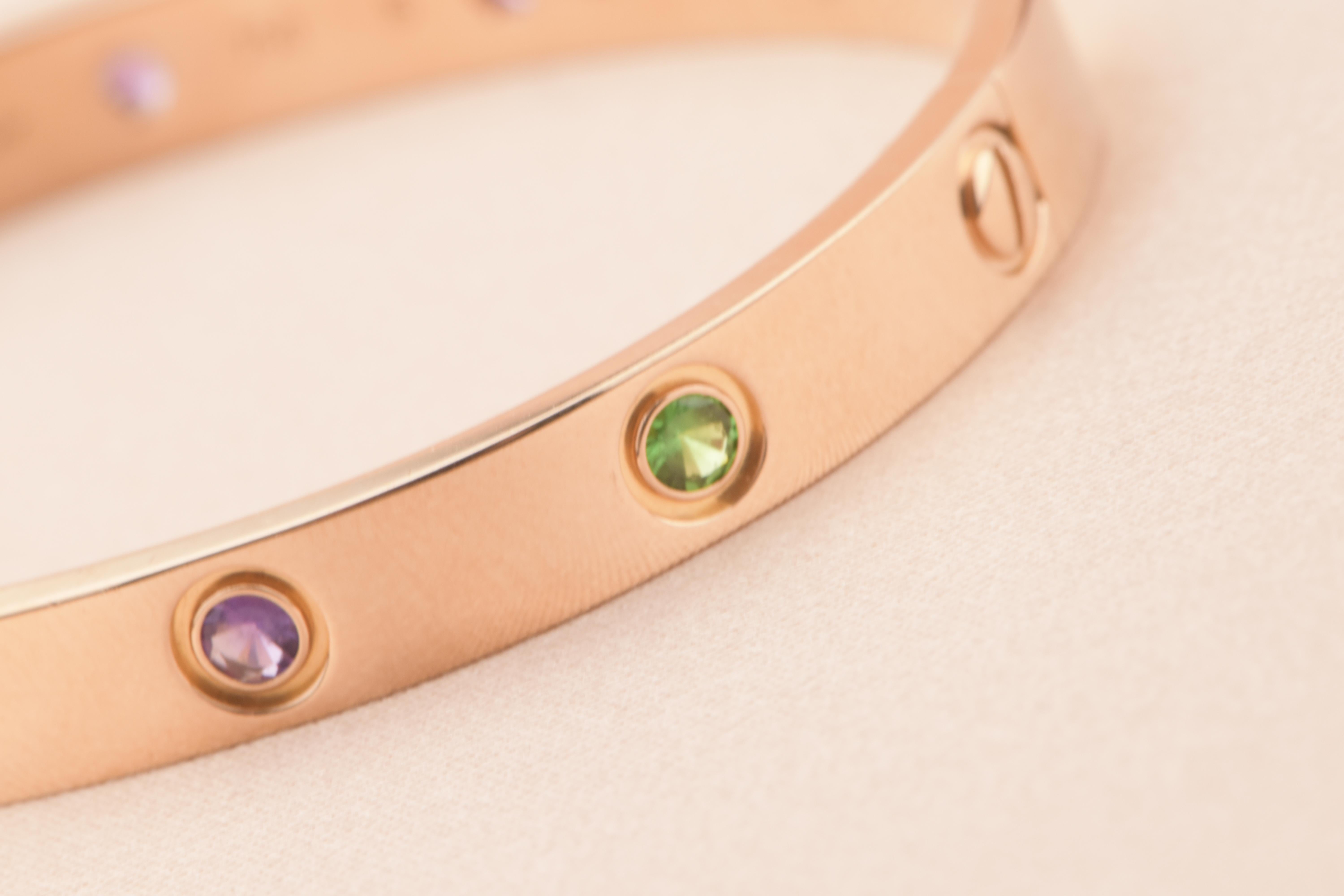 cartier love bracelet gemstones
