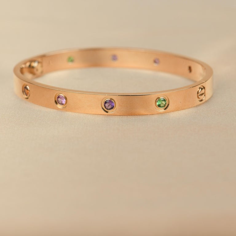 Cartier Rainbow Multi Gem Love Bracelet main image 1
