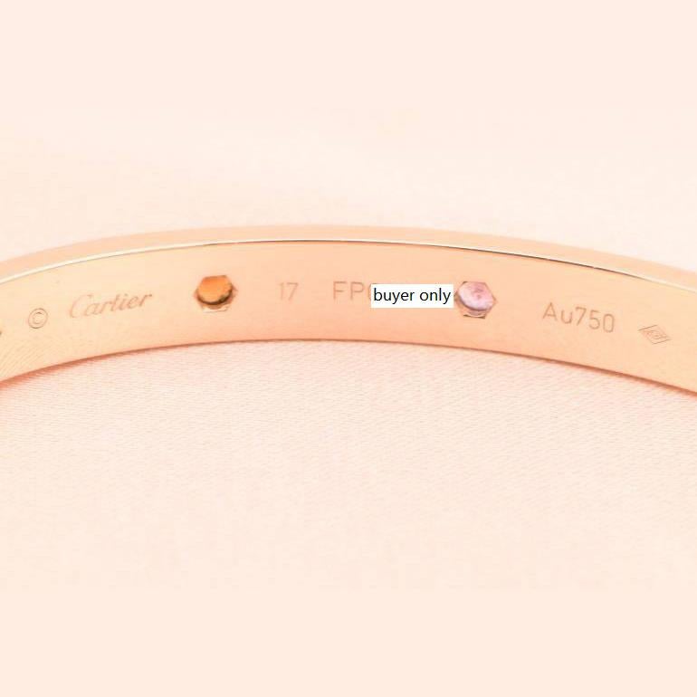 Women's or Men's Cartier Love Bracelet Multi Gem Rainbow Rose Gold