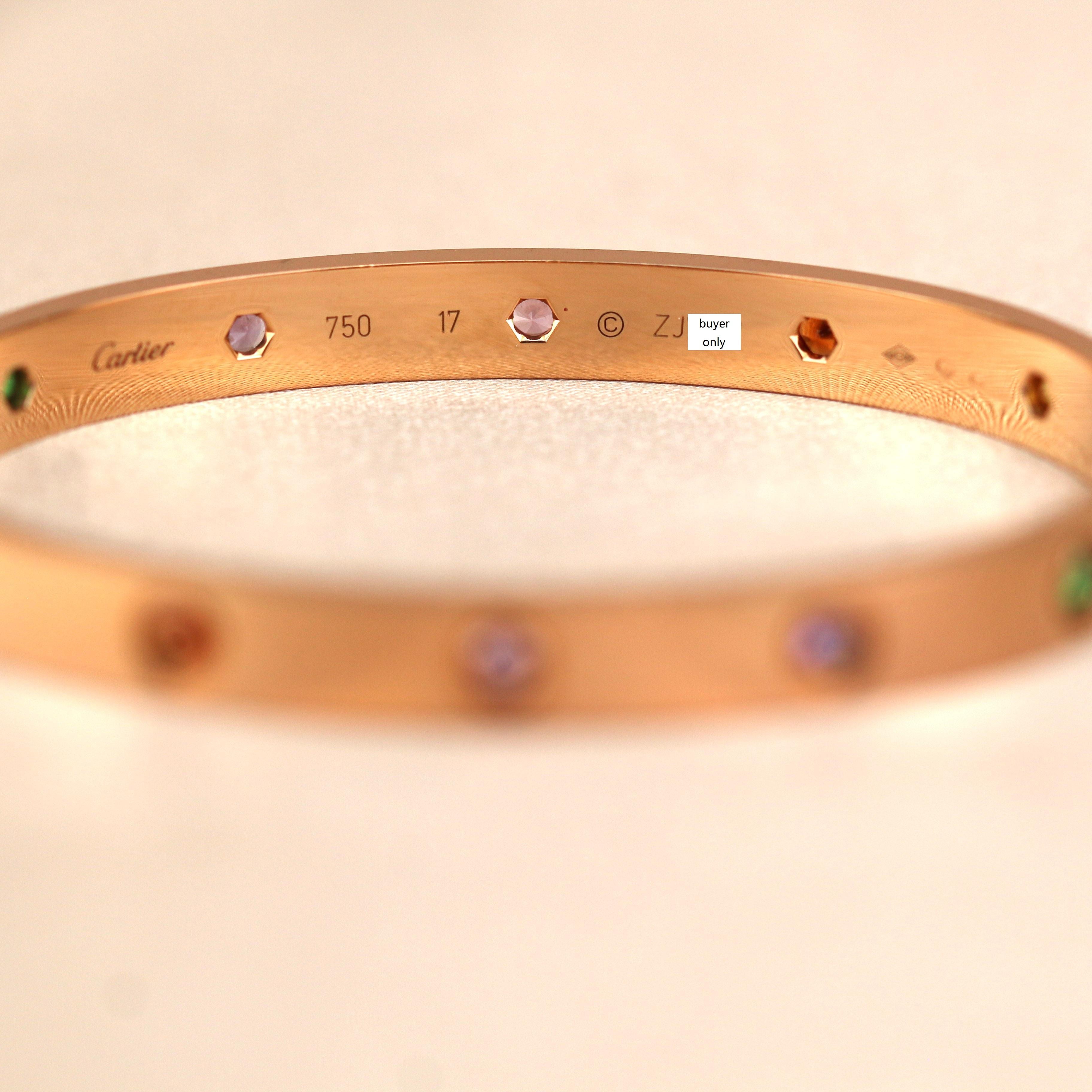 Cartier Love Bracelet Multi Gem Rainbow Rose Gold 1