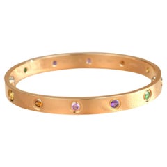 Cartier Love Bracelet Multi Gem Rainbow Rose Gold