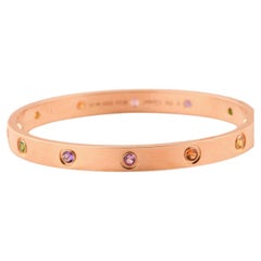 Cartier Love Bracelet Multi Gem Rainbow Rose Gold