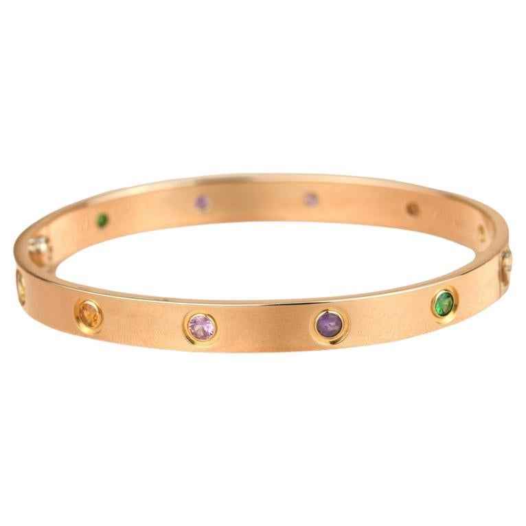 Cartier Limited Edition Rose Gold Diamond Love Bracelet at 1stDibs