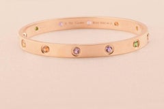 Cartier Love Bracelet Multi Gem Rainbow Rose Gold