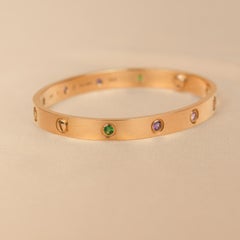 Cartier Love Bracelet Multi Gem Rainbow Rose Gold