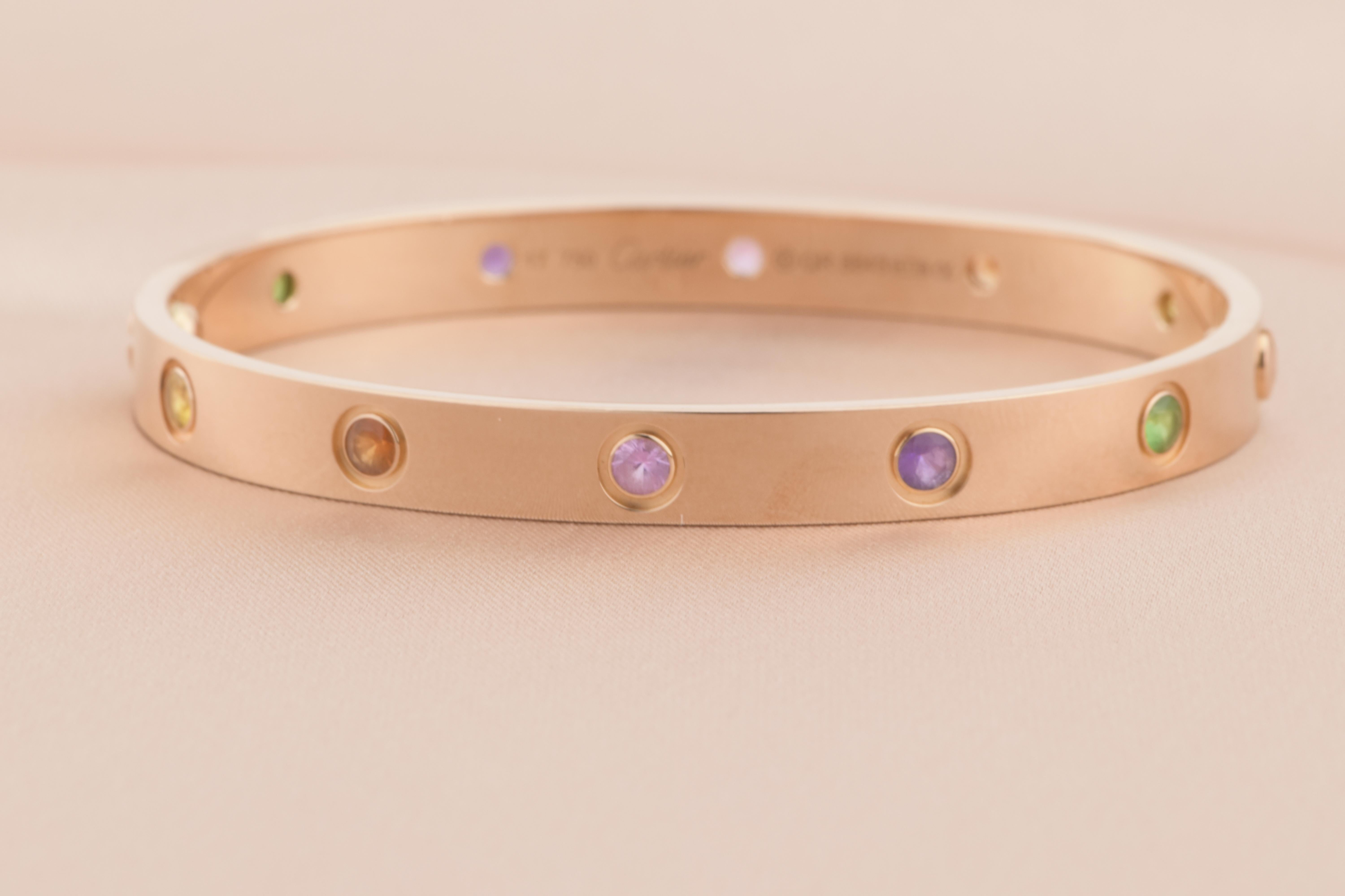 cartier multi stone love bracelet