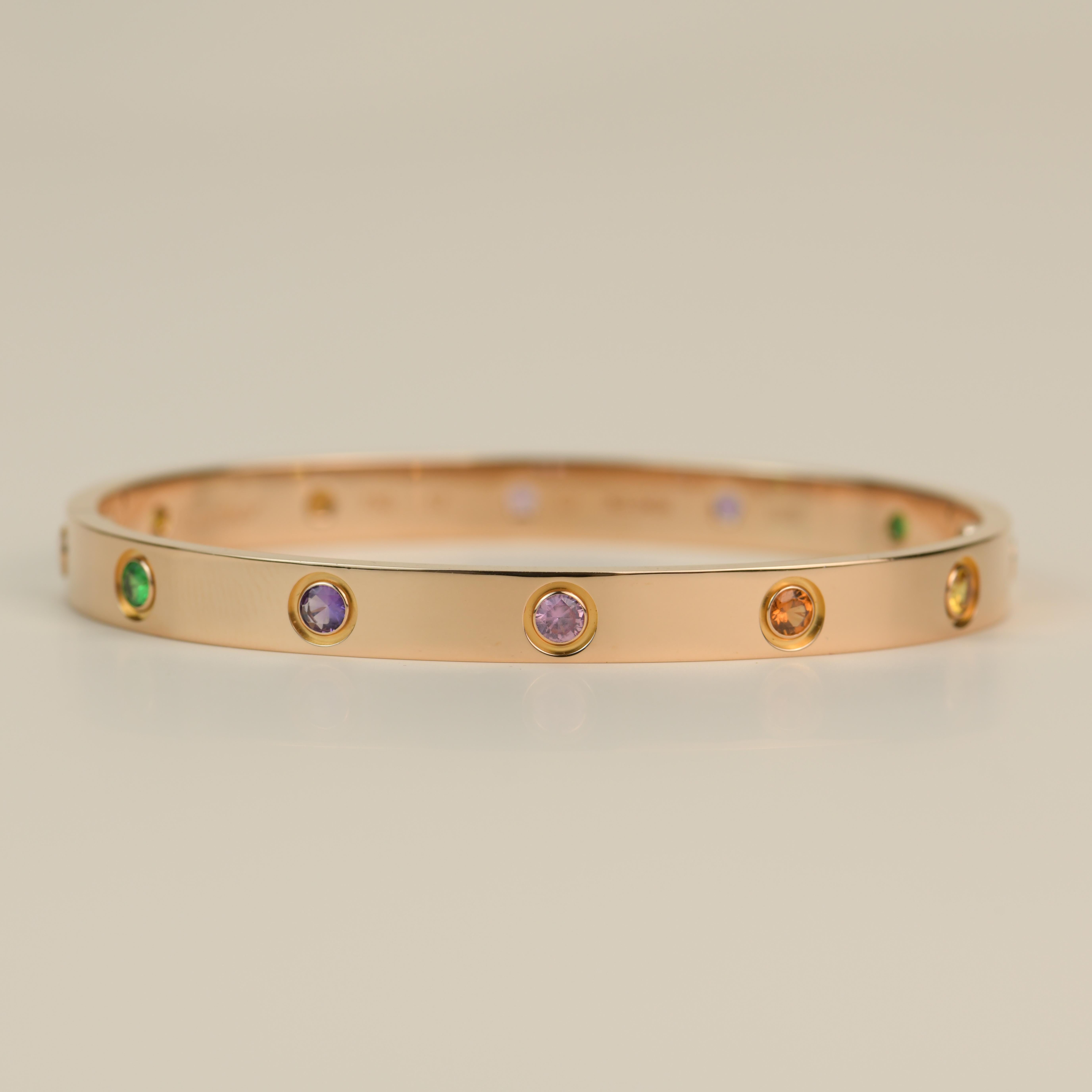cartier love bracelet rainbow