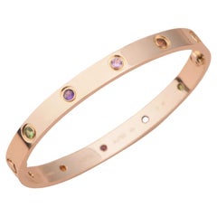 Cartier Love Armband Multi Edelstein Regenbogen Roségold