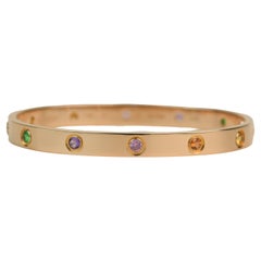 Cartier Love Bracelet Multi Gem Rainbow Rose Gold