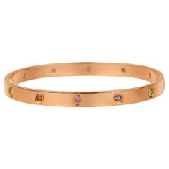 Cartier Love Bracelet Multi Gem Rainbow Rose Gold