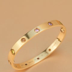 Cartier Love Bracelet Multi Gem Rose Gold