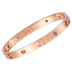 Cartier Love Bracelet Multi Gem Rose Gold