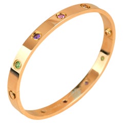 Cartier Love Bracelet Multi Gem Rose Gold